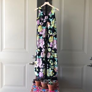 Who What Wear Tiered Floral Maxi Dress Sz M